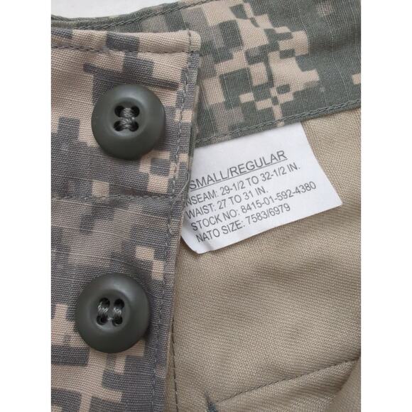 USGI ACU Camouflage Army Combat Uniform Trousers Cargo Pants Small 30 x 30 - Picture 5 of 11